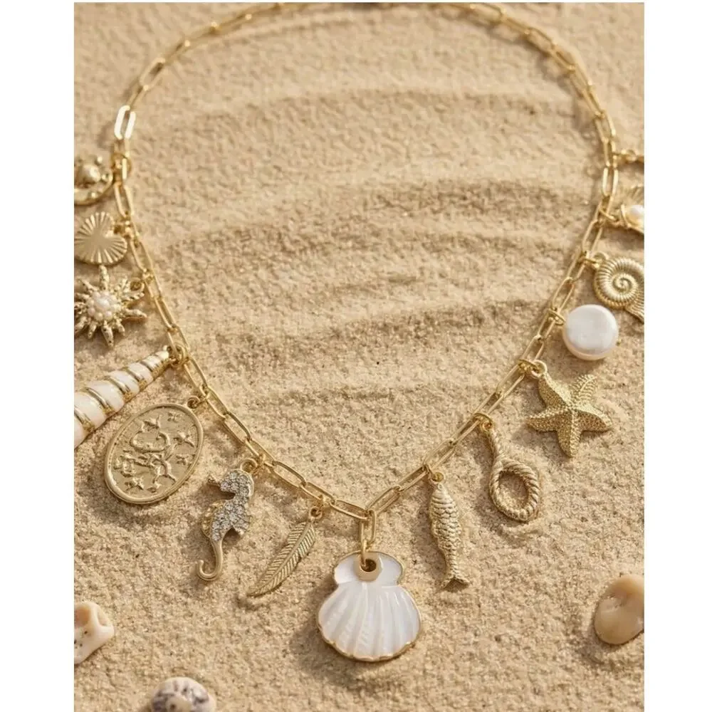 Beach Mode Sunset Treasure Charm Necklace